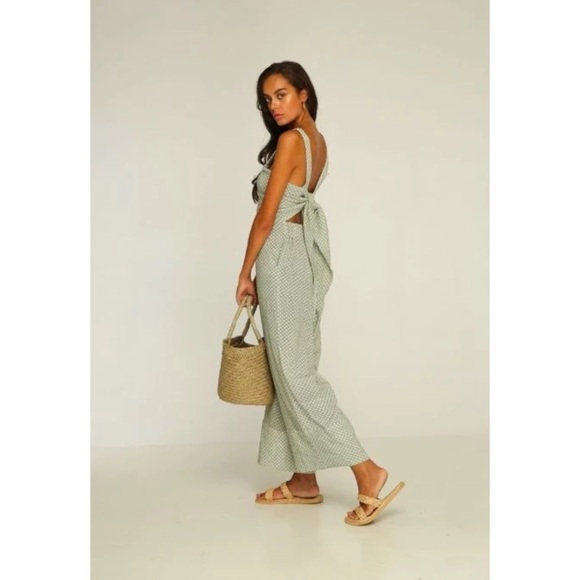 Rue Stic Oakland Wide Leg Jumpsuit in Sage Print Size XS - Picture 2 of 15